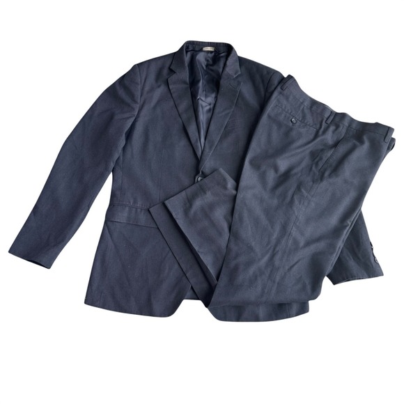 Men's Banana Republic Tailored Fit 2 PC Mens Suit Blue 44 Blazer34x32 Pants